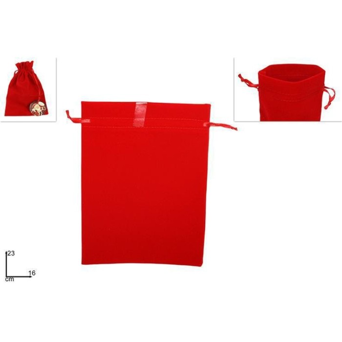 SACCHETTO VELLUTO 16X23 ROSSO